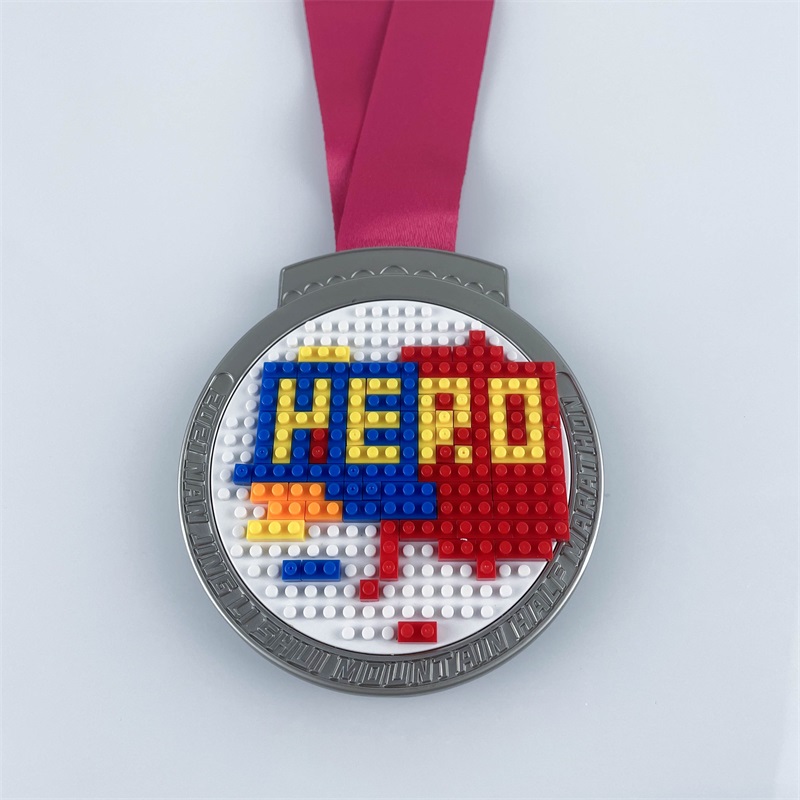 Medaglia di maratona medaglia di gara personalizzata divertente medaglie lego medaglie sportive