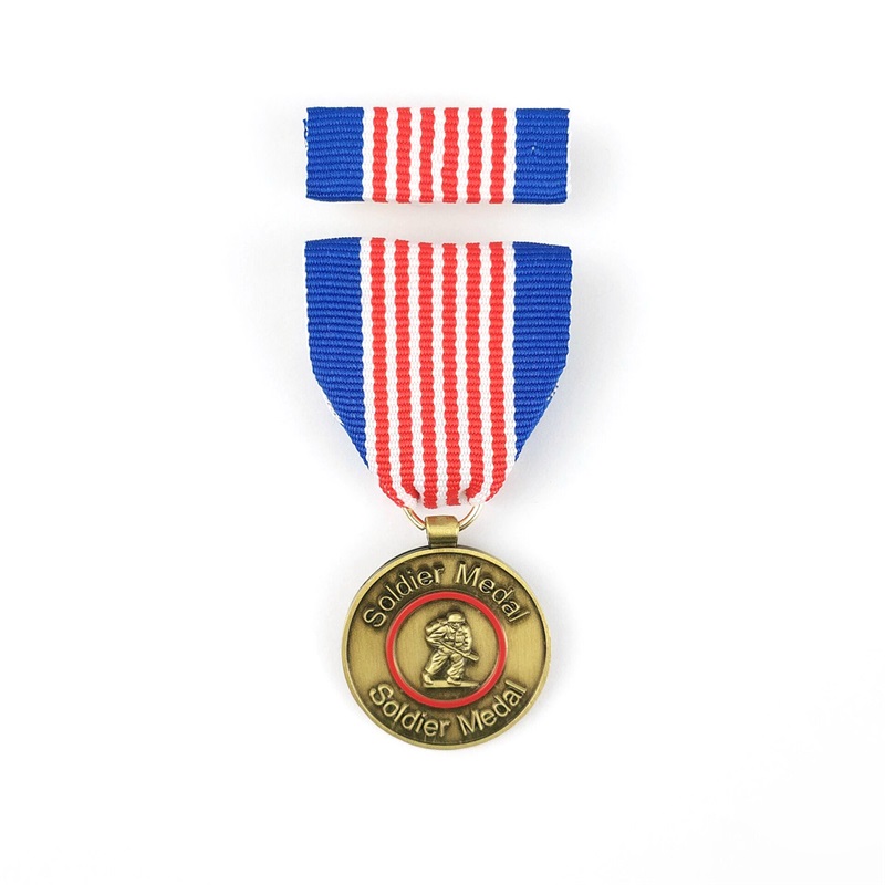 Medaglia d\'onore del logo della società oro lucido personalizzato