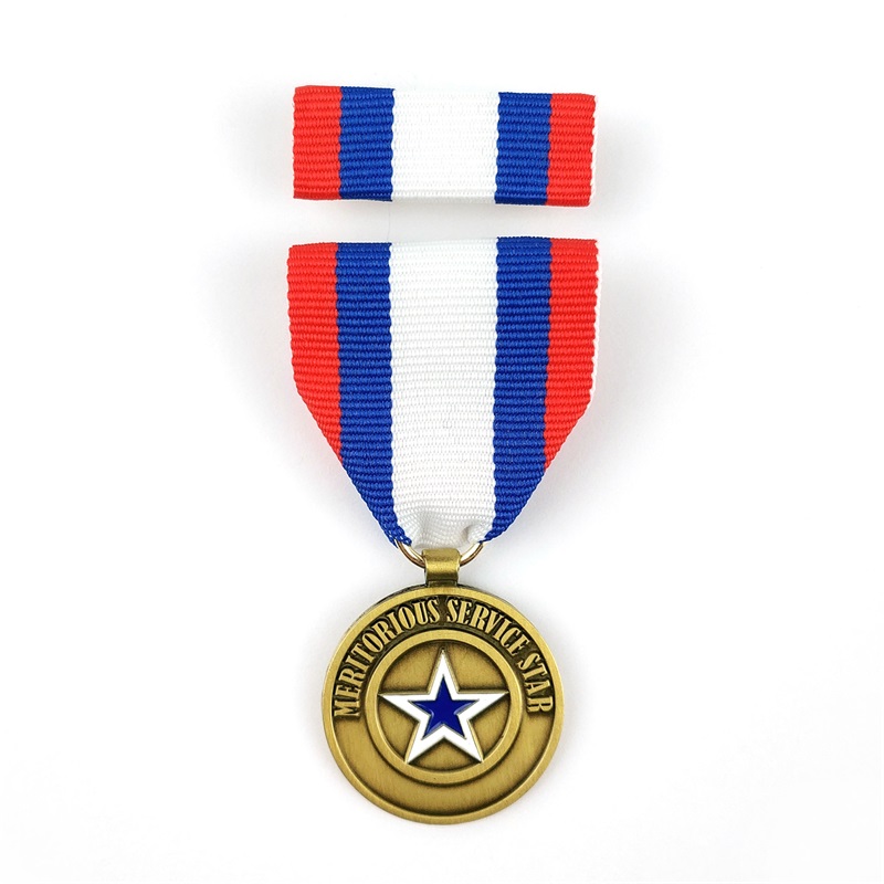 Medaglia d\'onore del logo della società oro lucido personalizzato