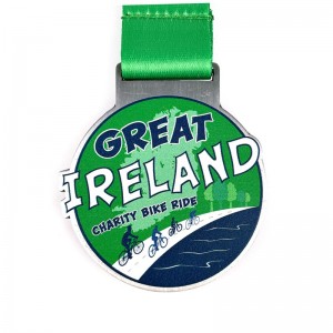 Medaglie di ciclismo in metallo di medaglie sportive medaglie 3d biciclette personalizzate