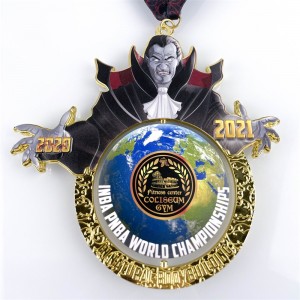 Ustica medaglie di corsa in metallo color smalto in ottone.