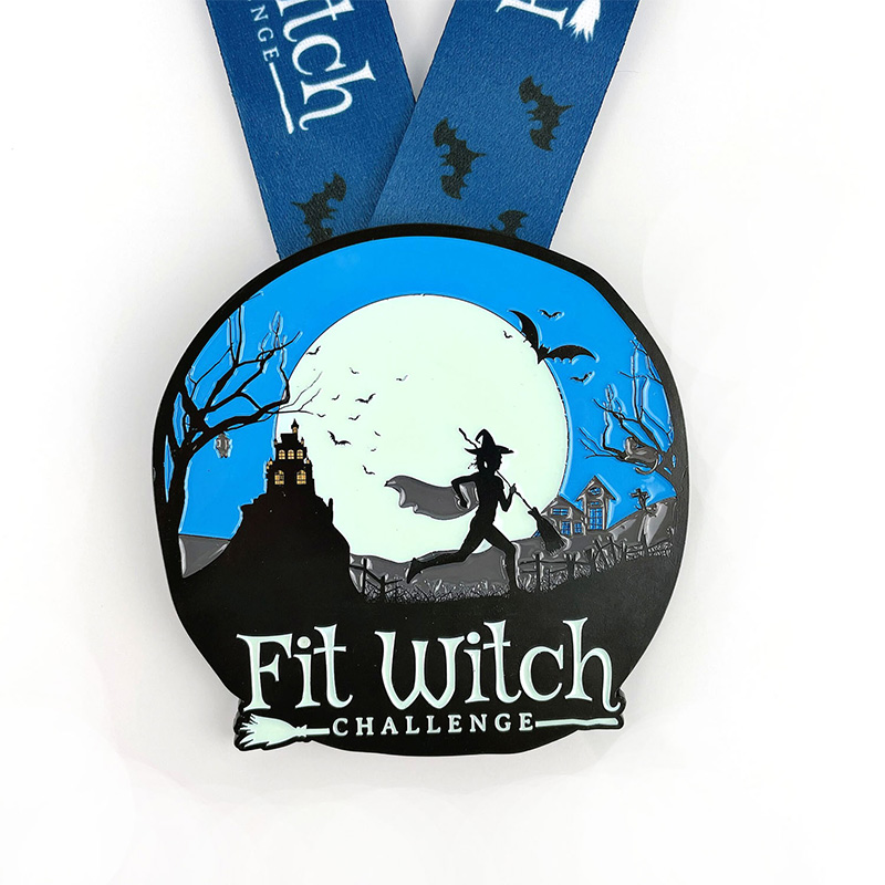 Funny Custom Metal Sport Award Halloween Hallowmas Run Medals